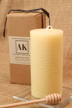 Load image into Gallery viewer, Large Beeswax Pillar Candle
