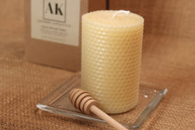 Load image into Gallery viewer, Small Beeswax Pillar Candle
